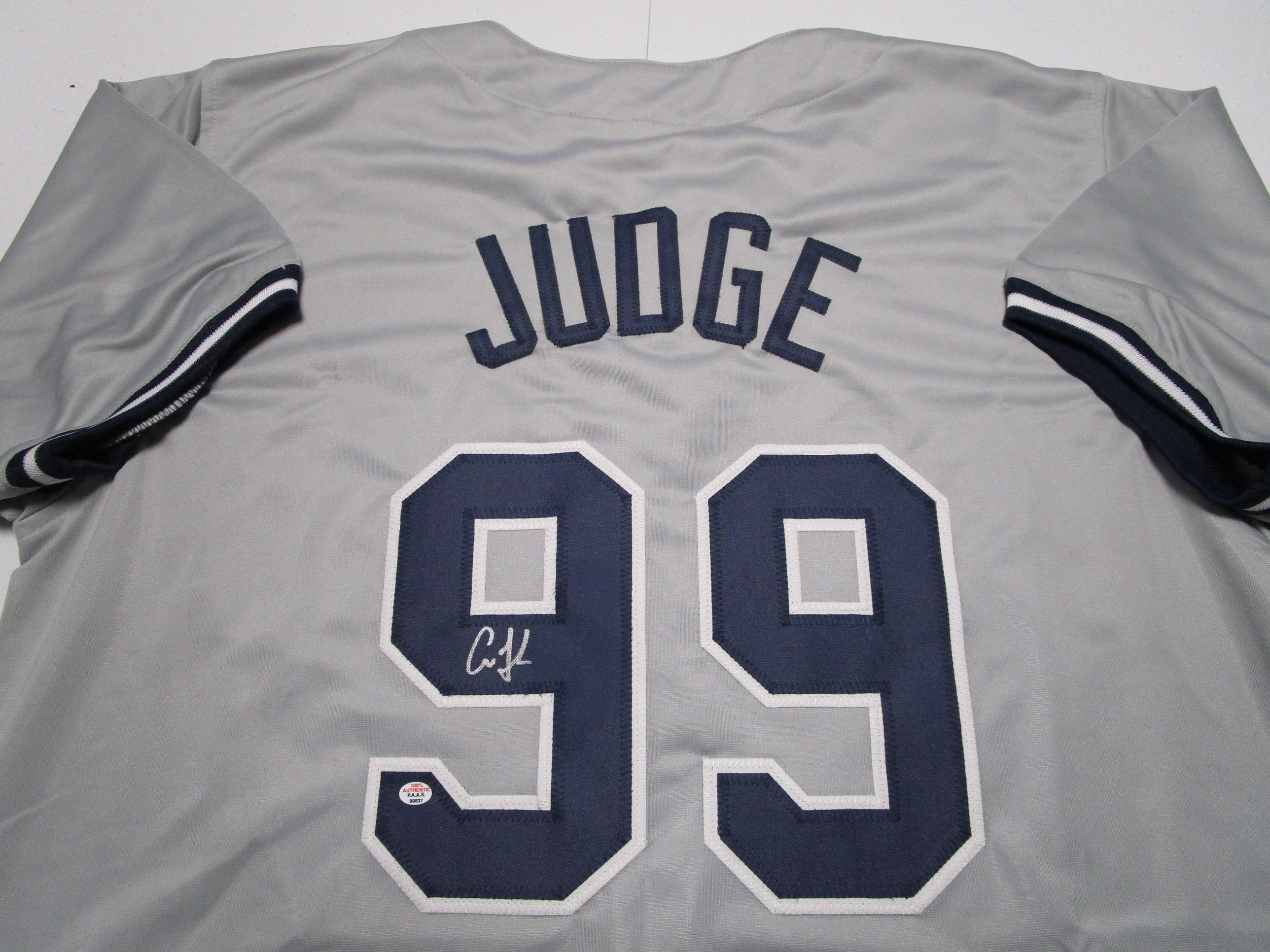 Aaron Judge of the NY Yankees signed autographed baseball jersey PAAS COA 837
