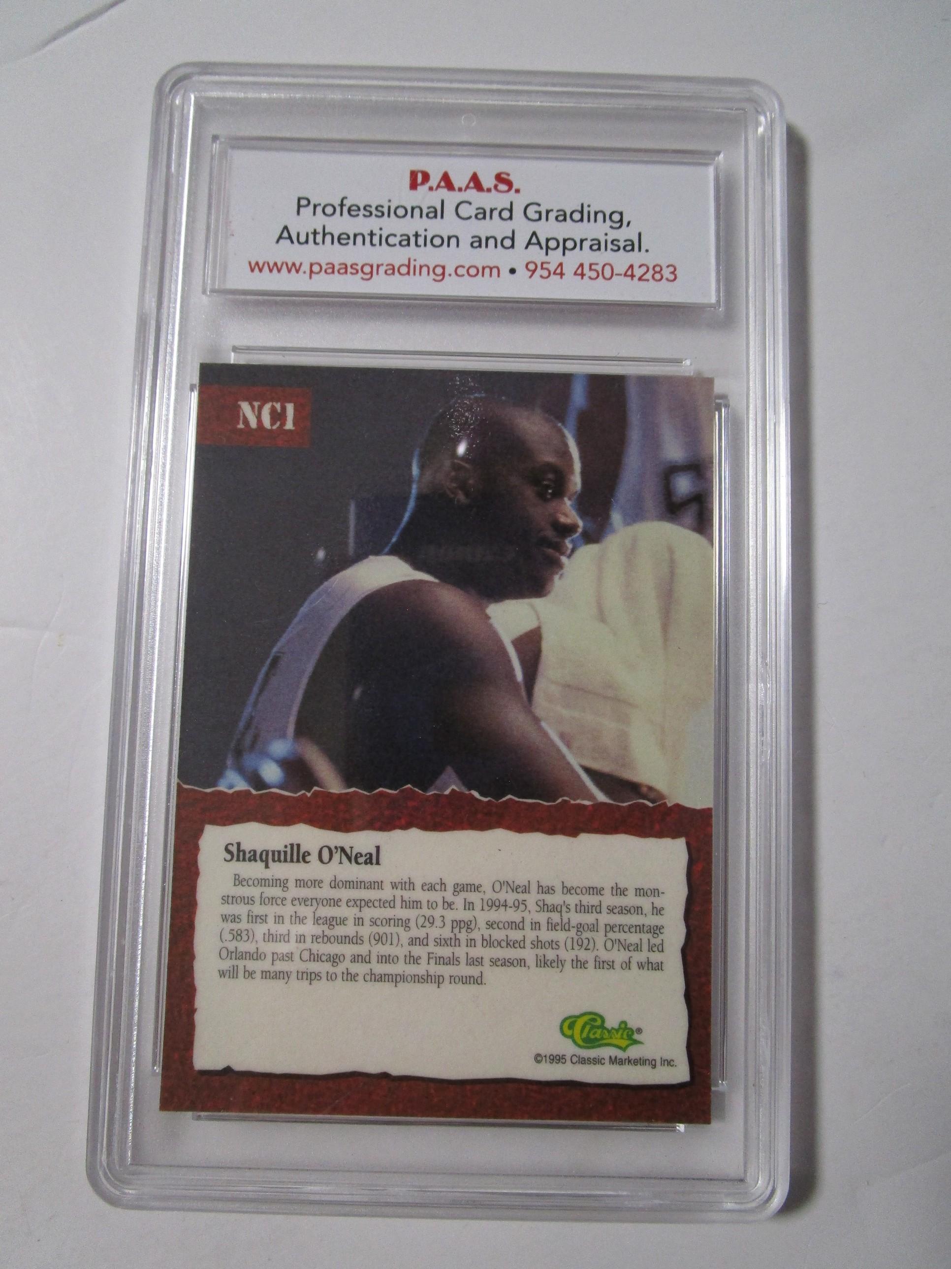 Shaquille O'Neal 1995 Classic 16th National Convention #NC1 graded PAAS NM-MT 8.5