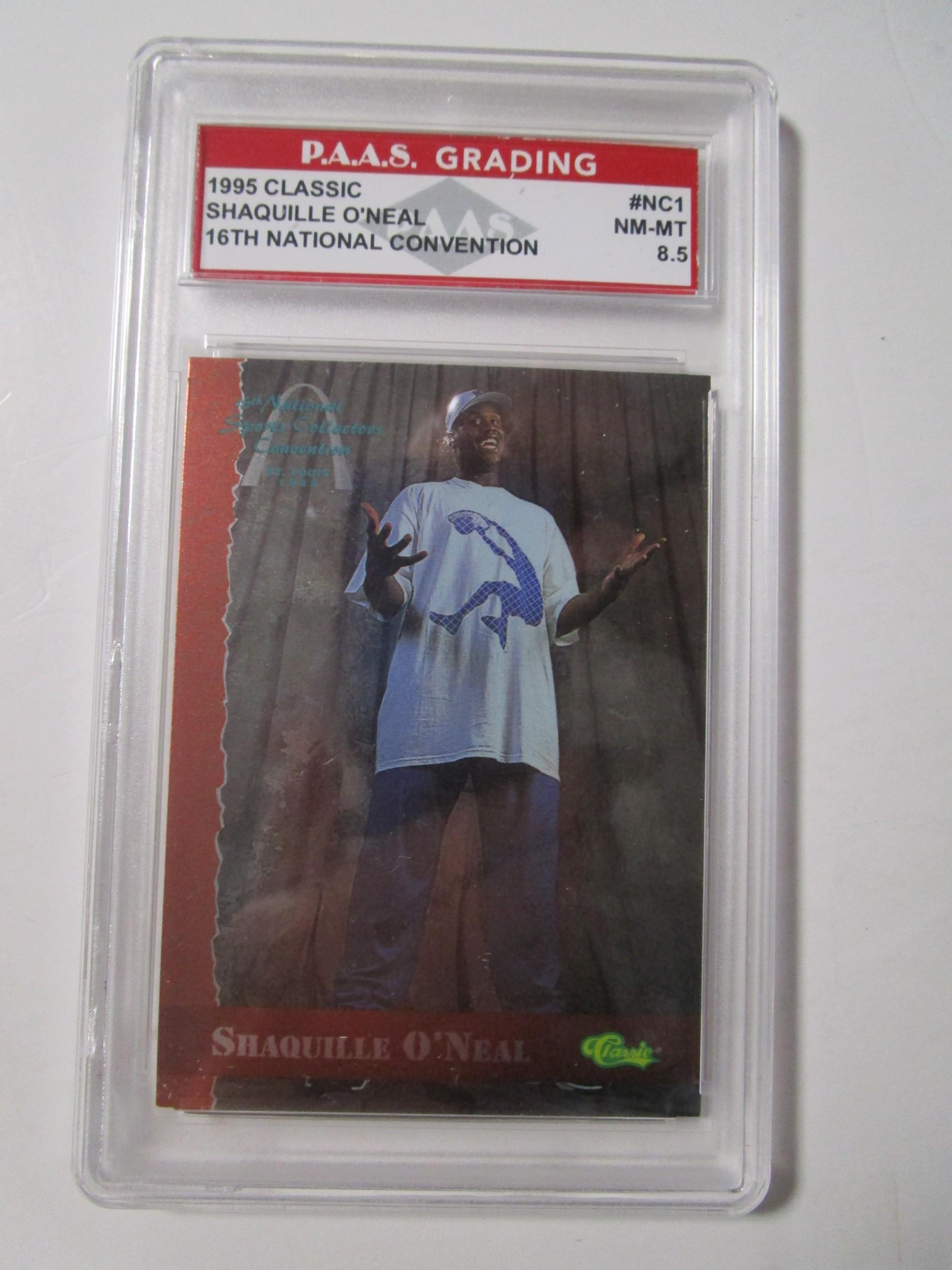 Shaquille O'Neal 1995 Classic 16th National Convention #NC1 graded PAAS NM-MT 8.5