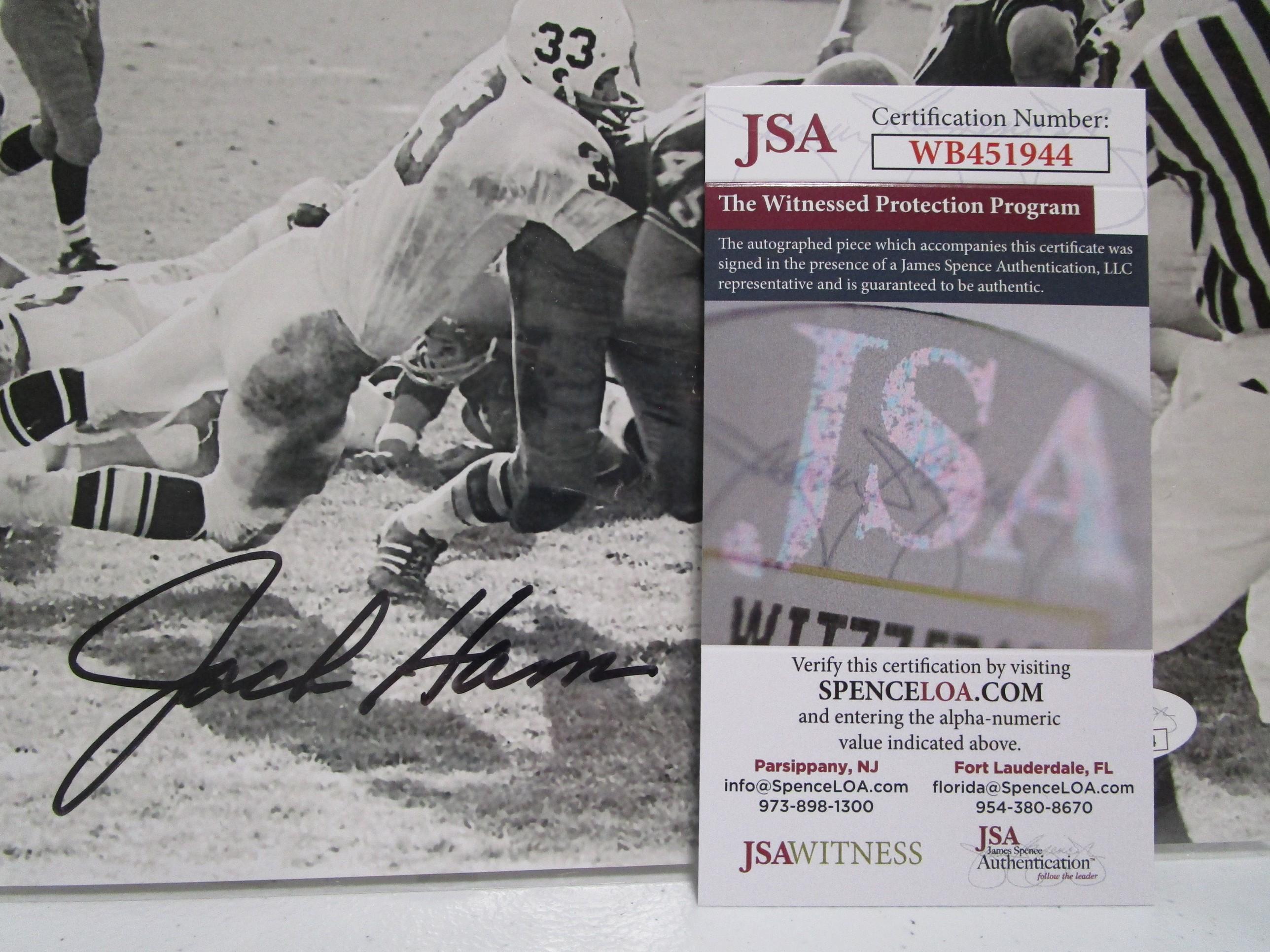 Jack Ham of Penn State signed autographed 8x10 photo JSA COA 944