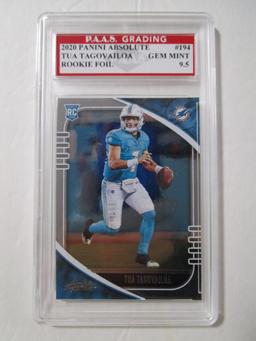 Tua Tagovailoa Dolphins 2020 Panini Absolute ROOKIE Foil #194 graded PAAS Gem Mint 9.5