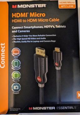 MONSTER High Speed HDMI Cable with Ethernet - 4 Feet 1.21m