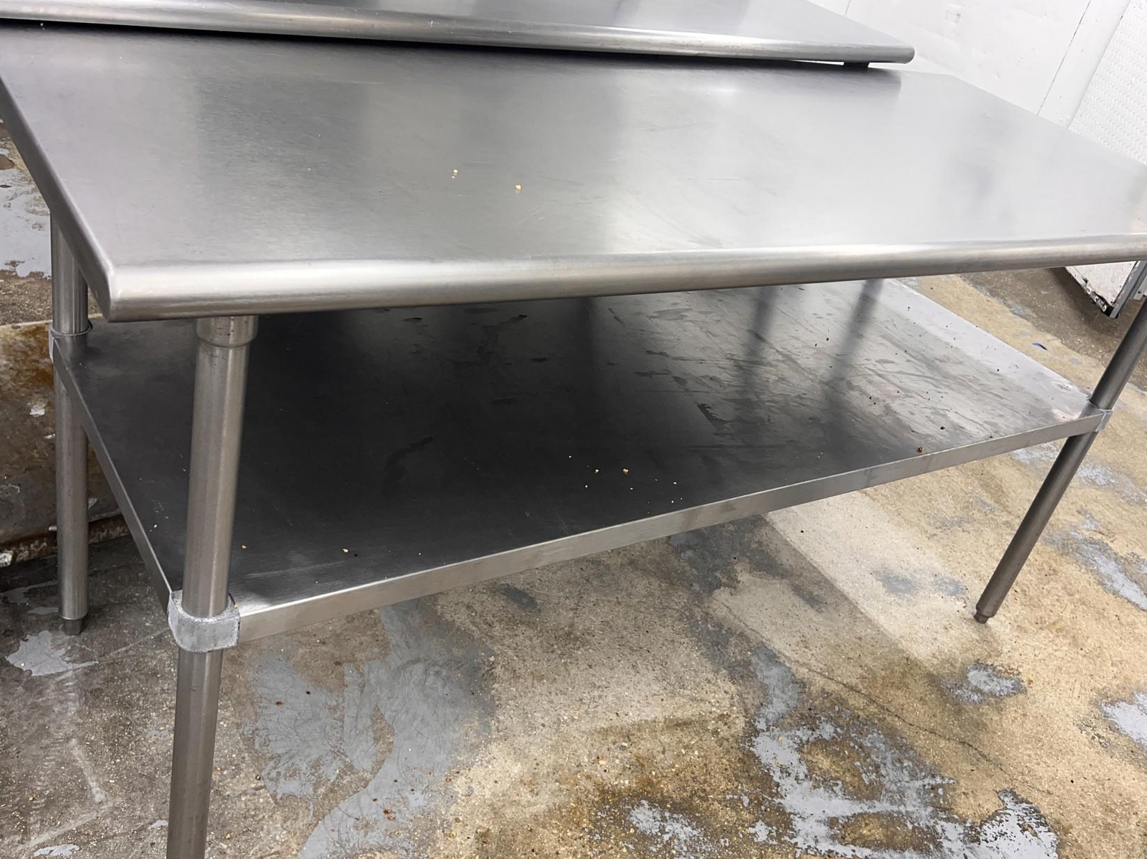 S/S 6 Ft Table with Lower Shelf