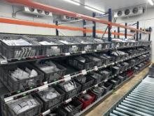 24 ft two sided stocking racks with 72 loading skate conveyors and (76) counting stations.
