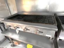 48" Cook Rite Char Broiler 4 Burner on S/S Equipment Stand w/Casters