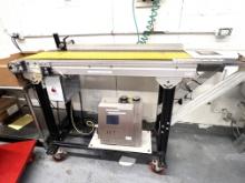 75 inch hydraulic Jet label printing system with conveyor and Symco