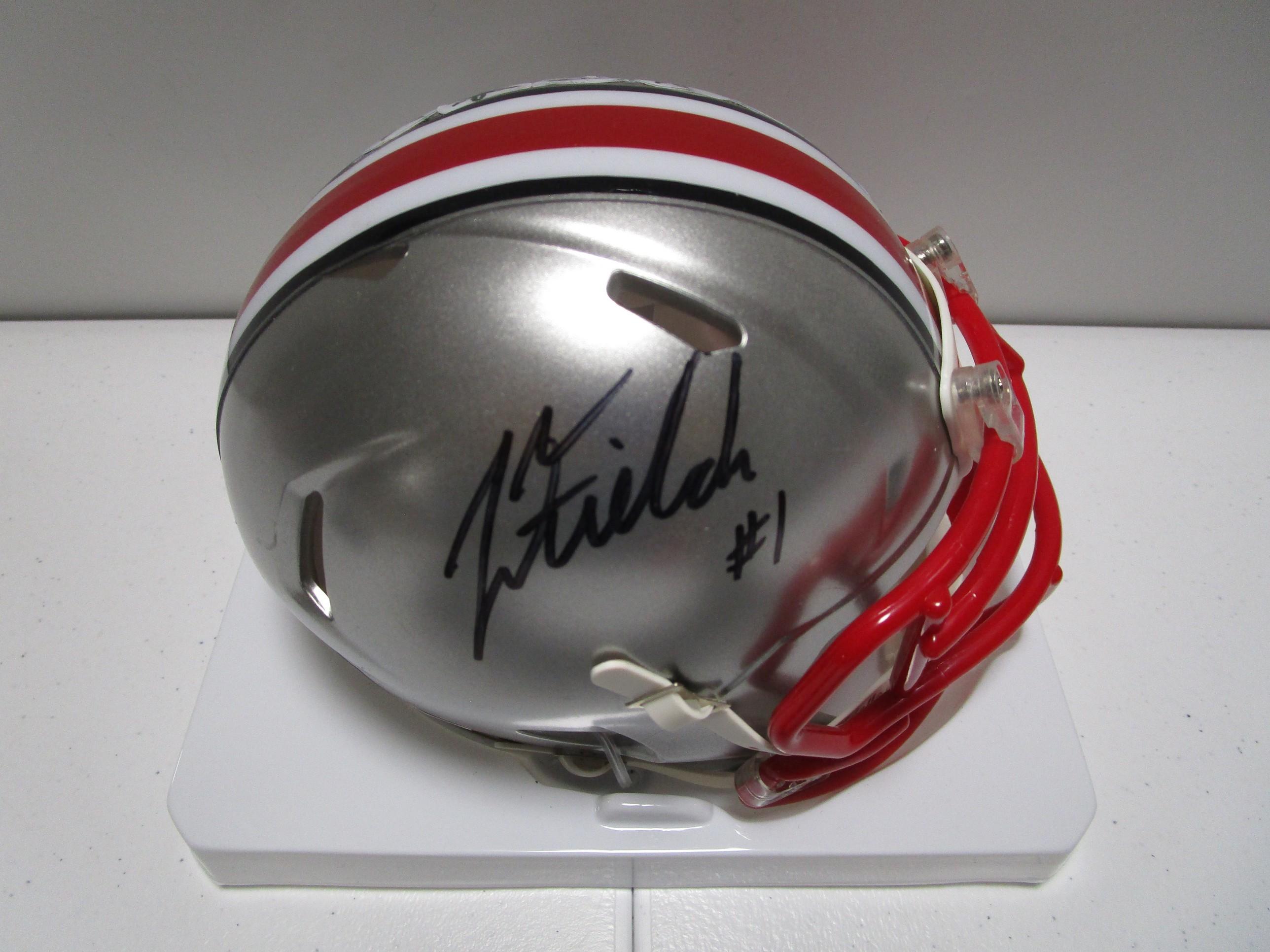 Justin Fields of the OSU Buckeyes signed autographed mini football helmet PAAS COA 901
