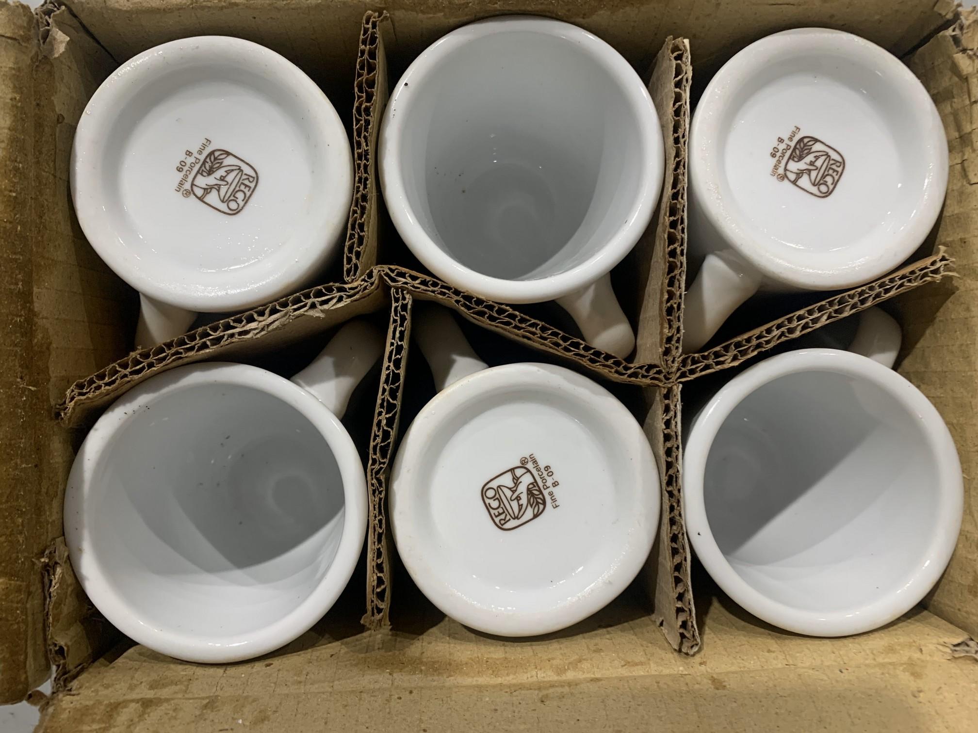 NEW Rego Porcelain Coffee Cups - White