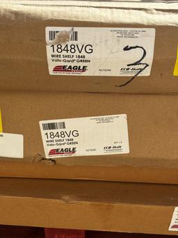 Pallet of Assorted Olympic & Eagle Epoxy Coated Shelving / Metro Rack Shelving