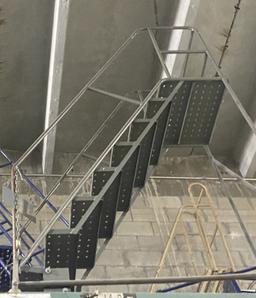 8 ft Metal Stock Ladder with Platform