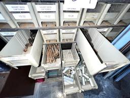 Parts Bin Full of Solid Head Cap Screws Threaded Nuts
