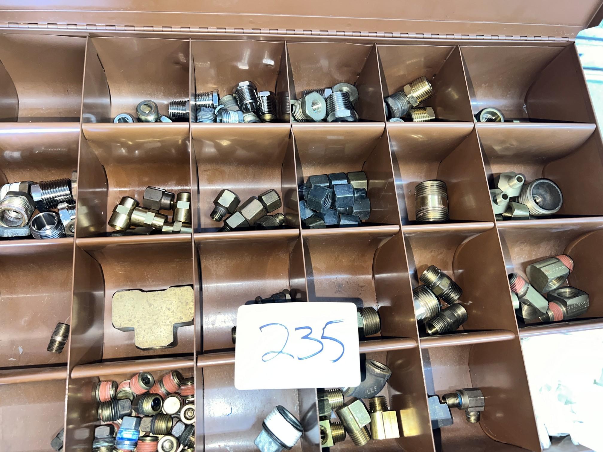 Parts Bin Full of: Pop Rivets, Extra Thick Wshers, Brass Pipe Fittings, S/S Head Cap Screws and Cott