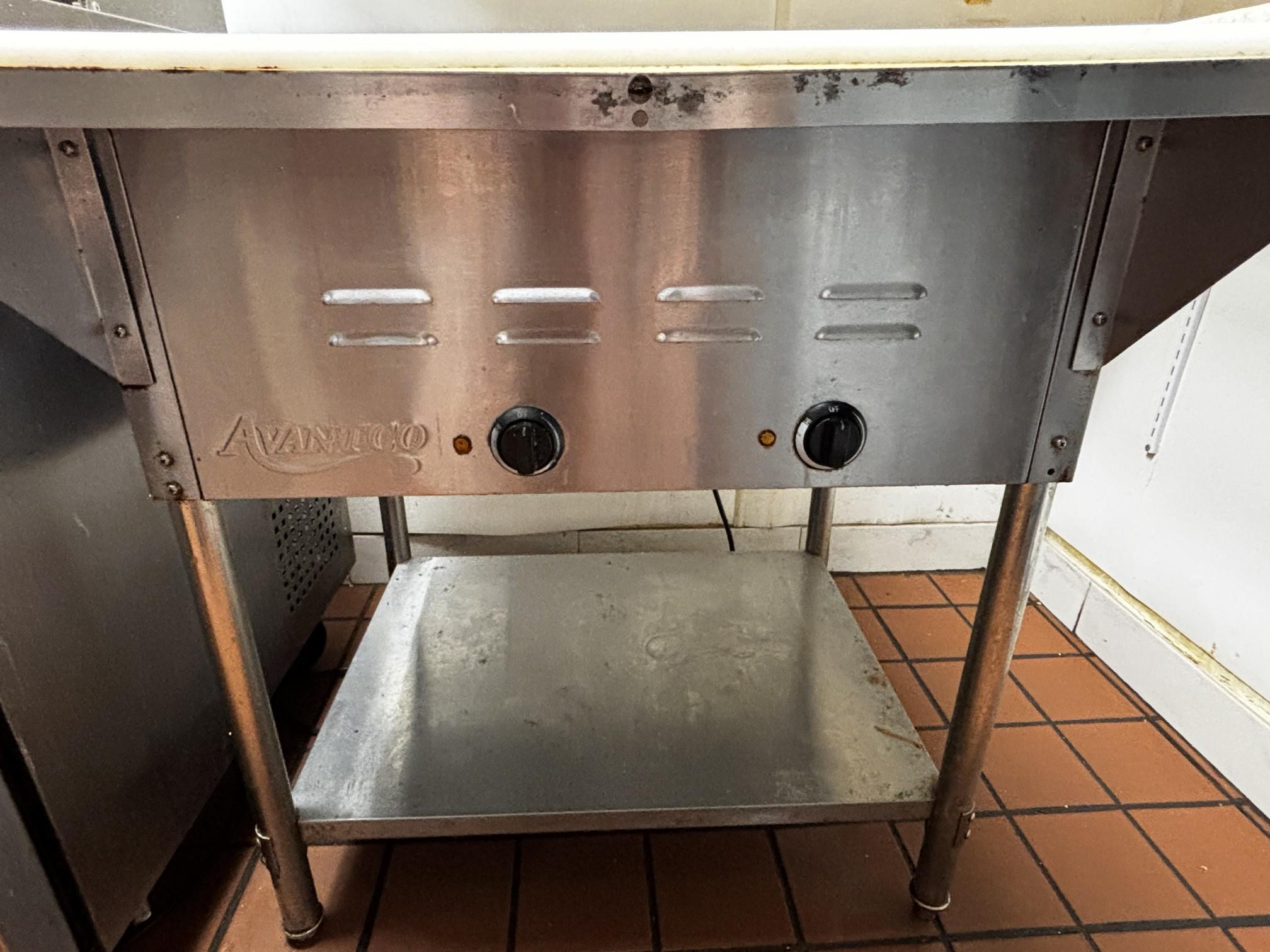 Avantco 2 Bay Steam Table - Electric