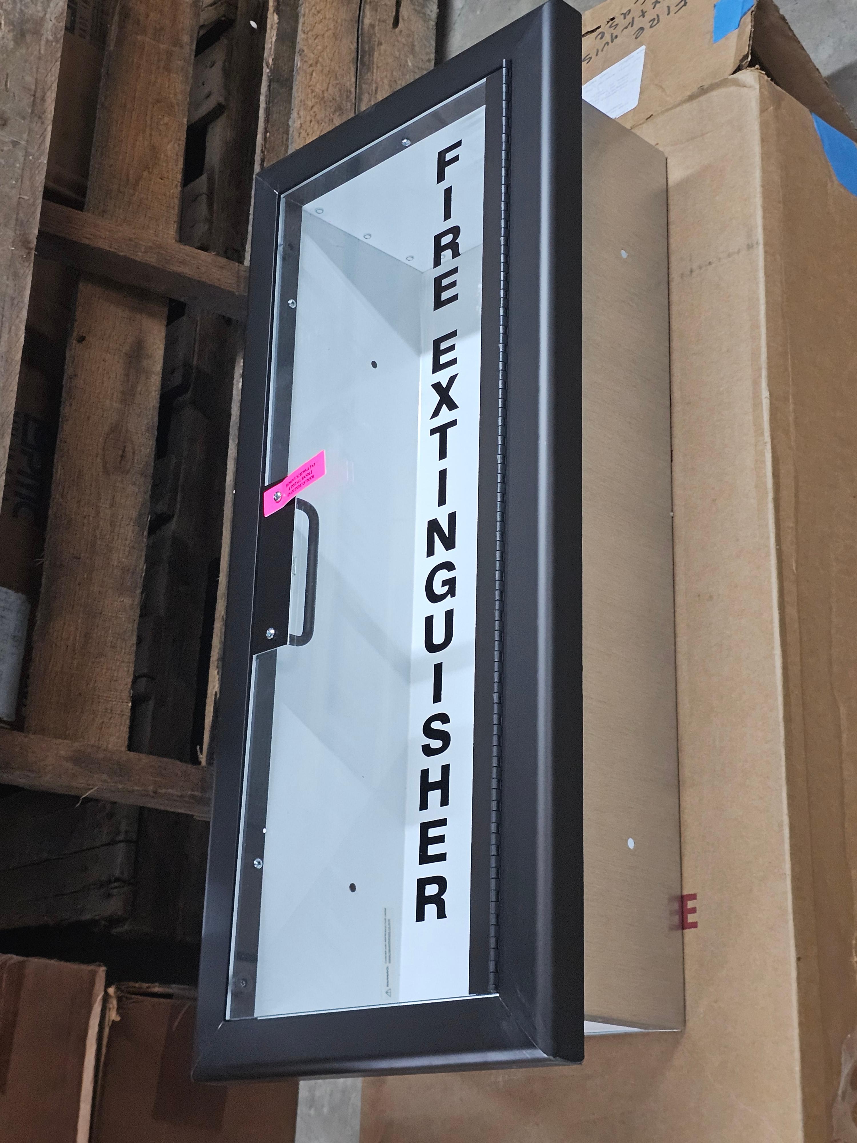 Wall Mount Fire Extinguisher Case - New, In Box