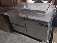Continental SW48-18M Single Door Two Drawer Sandwich Prep Table On Casters
