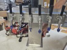 (6) Head S/S Counter Mount Portable Beer Dispensing System with All Taps, Leads and Gauges