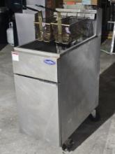 Cook Rite ATFS50 Two Basket Fryolator on Casters