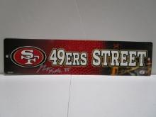 George Kittle of the San Francisco 49er signed autographed street sign PAAS COA 571