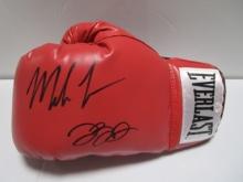 Mike Tyson Buster Douglas signed autographed boxing glove PAAS COA 833