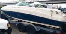 20 ft Searay Sundeck 220 Bow Rider Boat  with Prolife 2000 Trailer- Mercuiser Engine -