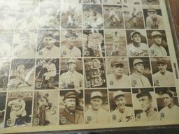Uncut Baseball Cards sheet - Wide World sports - Limited edition