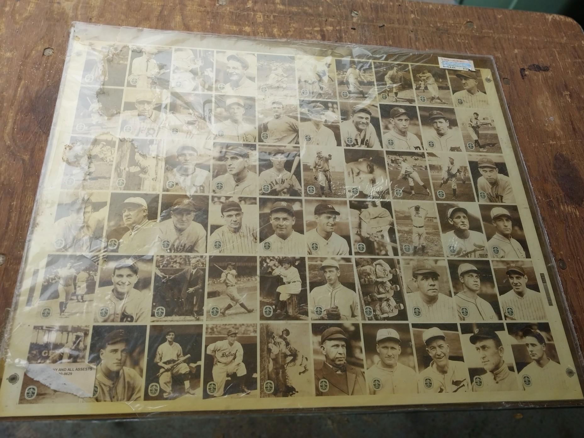 Uncut Baseball Cards sheet - Wide World sports - Limited edition