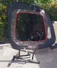New Gamemaster Louisville Slugger Pitching Machine  and Baseball Pitching Net