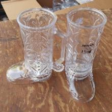 New Plastic Boot Drinking Glasses - lot of 19