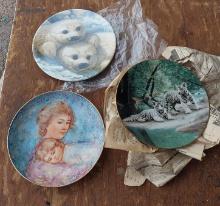 Collectible Plates - edna Hibel,  tigers and more - lot of 3