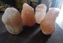 Himalayan salt lamp with no lights - set of 4