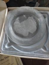Morgantown Crystal Plates - Lot of 4 - Limited ed. -Shepherds in the Field with COA - Various
