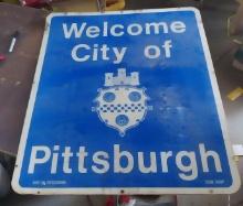 Metal Sign - Welcome City of Pittsburgh