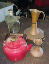 Vintage metal teapot and more