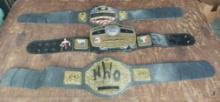 Wrestling Championship Belts - set of 3 - NOW,WWE and NWA