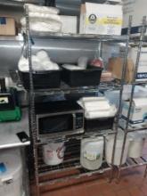 6 ft 4 Tier Metro rack - no contents