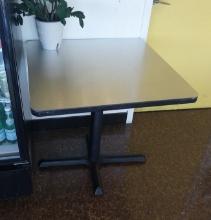 Wooden Table with Metal Base - 30 x 30 in
