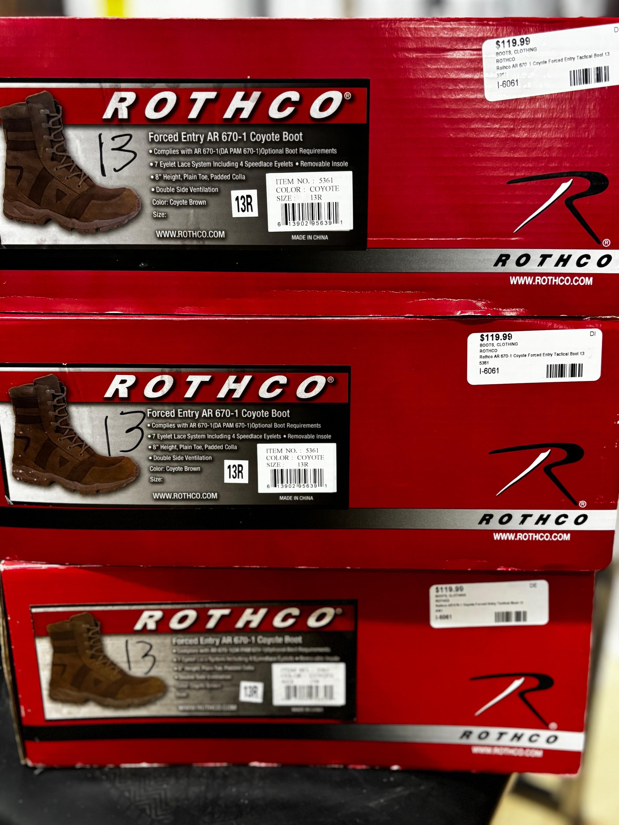 Rothco Forced Entry AR 670-1 Coyote Boot