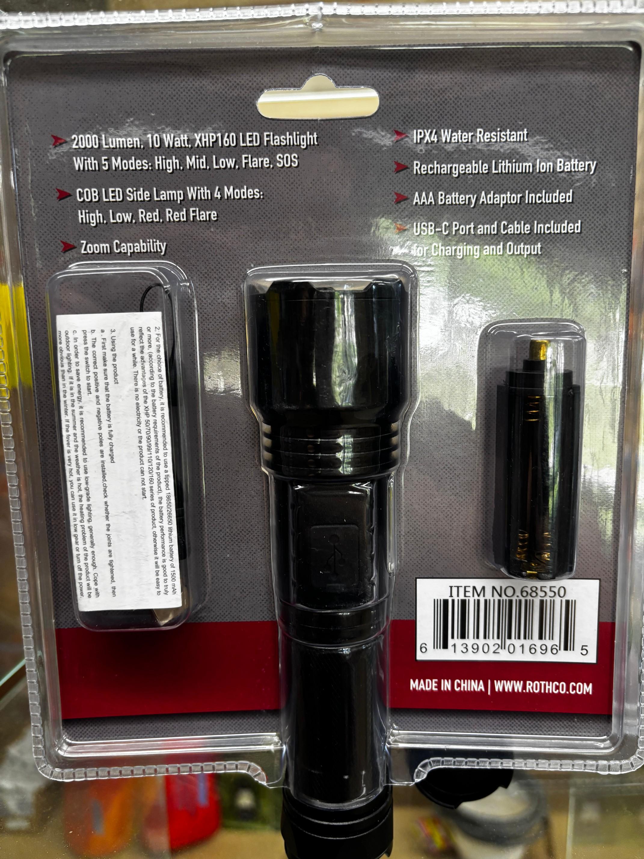 Rothco Rechargeable LED Tactical Flashlight