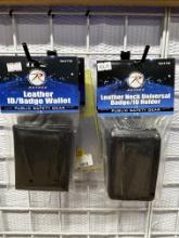 Assorted Style Leather ID Badge Wallets