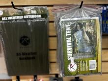 Shelf Lot - All Weather Notebook & Survival Tent