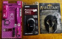 Assorted Personal Protection - Personal Alarm - Flashlight & Defender Keychain
