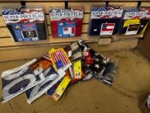 Shelf Lot 20 Assorted Military Branch & USA Flags - NEW