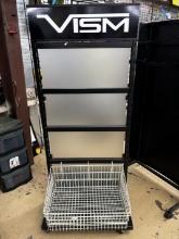 Vism Double Sided Metal Display Rack on Wheels