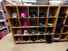 Wooden Double Sided Cubed Shelves Display