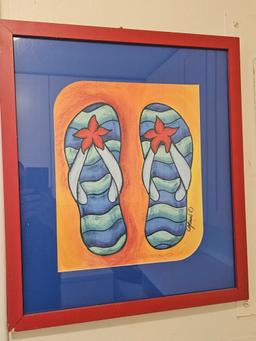 20" x 23" Artist Signed Framed Wall Art