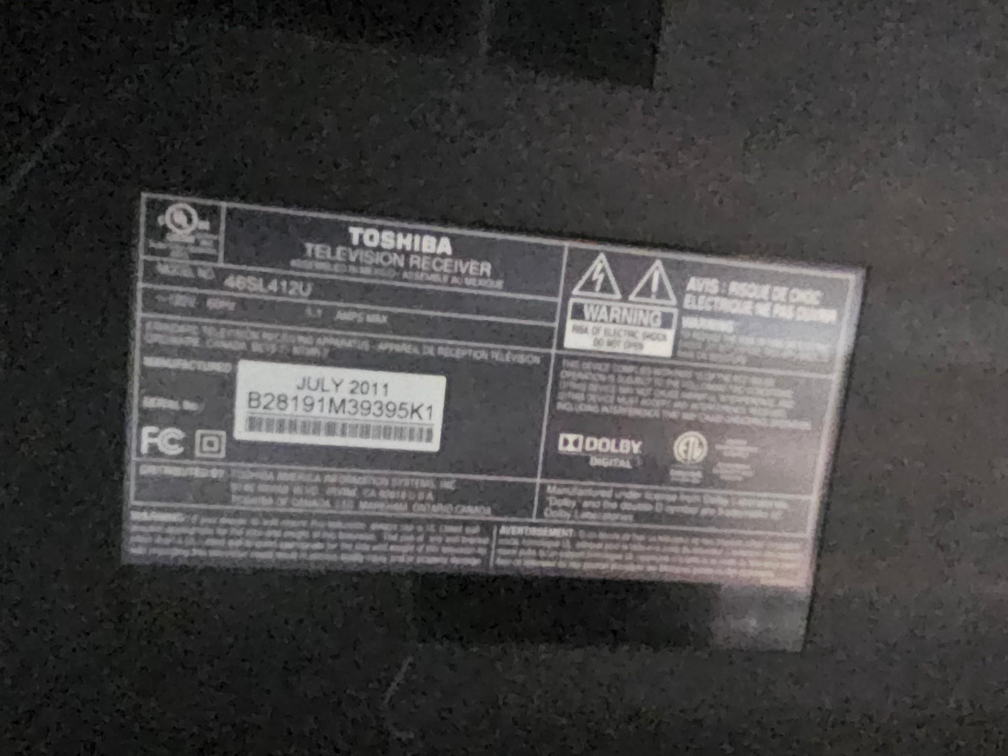 Toshiba 46SL412U 46" Television with Roku TV and Stand