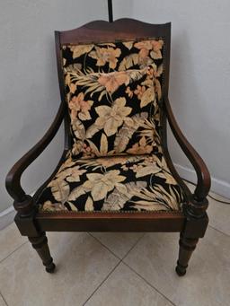Push Pin Upholstered Occasional Wood Chairs