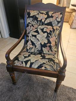 Push Pin Upholstered Occasional Wood Chairs