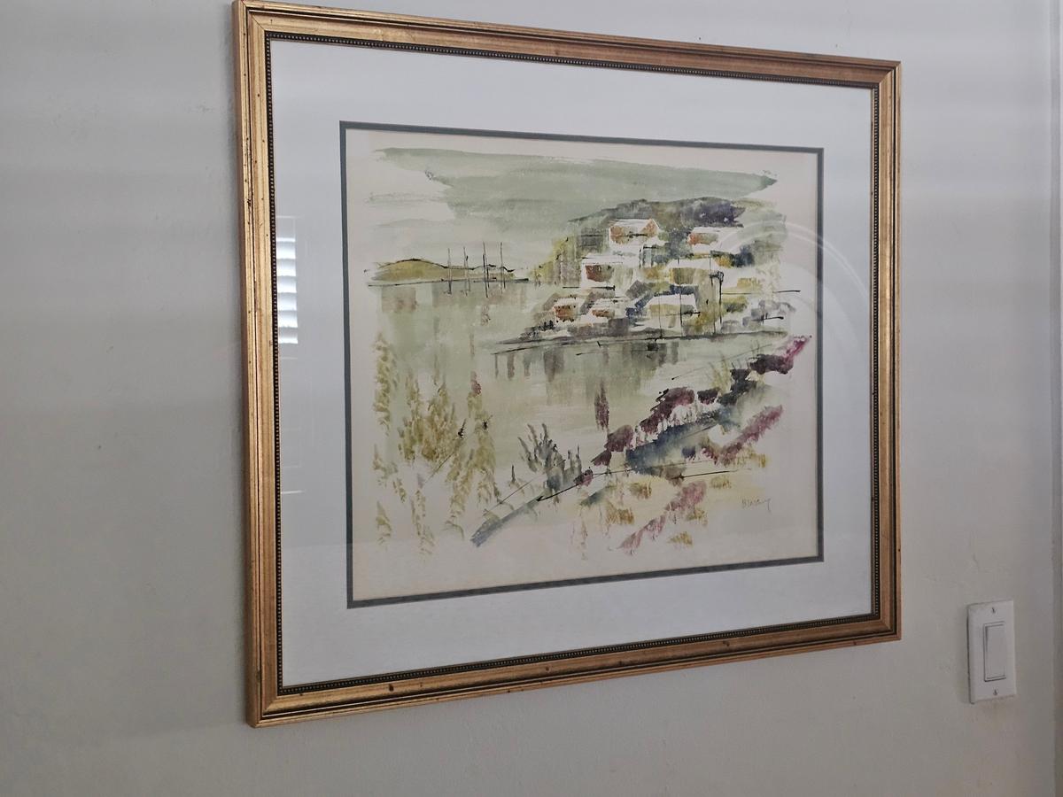 32" x 28" Artist Signed Framed Wall Art