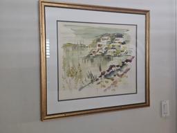 32" x 28" Artist Signed Framed Wall Art